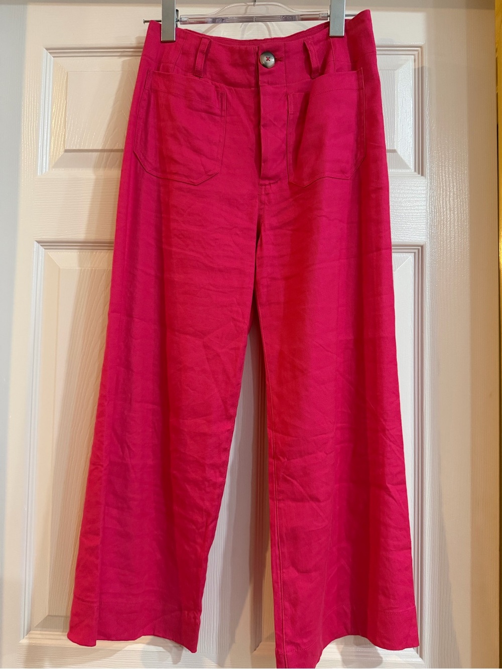 Anthropologie Maeve The Colette Pink High-Waist Crop